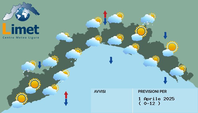 Meteo, temperature in diminuzione e peggioramento delle condizioni a ponente