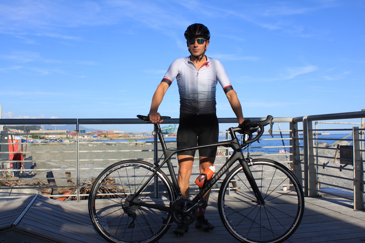 Da Genova al Monte Rosa: record di Davide Talarico in skybike