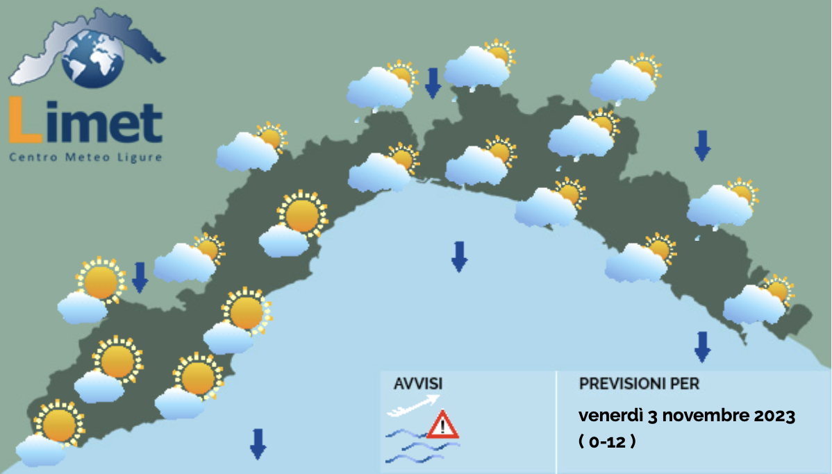 Meteo, in mattinata ancora rovesci sul centro-levante della Liguria
