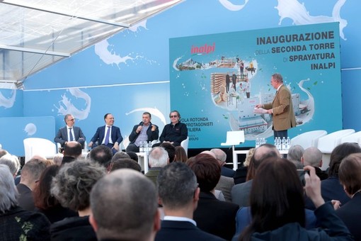 L’Inalpi di Moretta inaugura la seconda torre di sprayatura per la produzione di latte in polvere [FOTO E VIDEO]