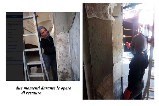 Palazzo Zecchino Spinola, restaurato il portale in marmo Palazzo Zecchino Spinola, restaurato il portale in marmo