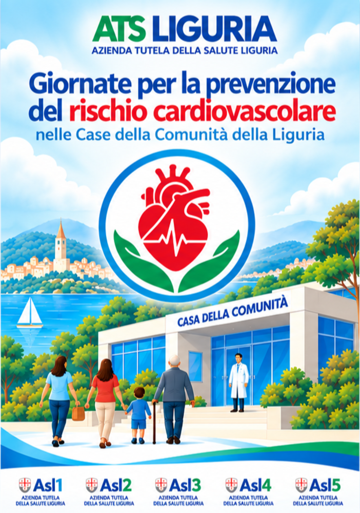 Prevenzione cardiovascolare, visite e controlli gratuiti nelle Case della Comunità: tutti gli appuntamenti in Liguria Prevenzione cardiovascolare, visite e controlli gratuiti nelle Case della Comunità: tutti gli appuntamenti in Liguria