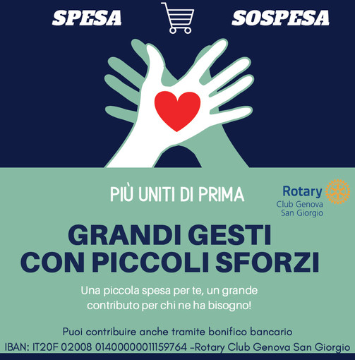 Il Rotary Club San Giorgio lancia la “spesa sospesa”