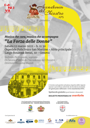 Musica che cura, musica che accompagna, un concerto per le Donne