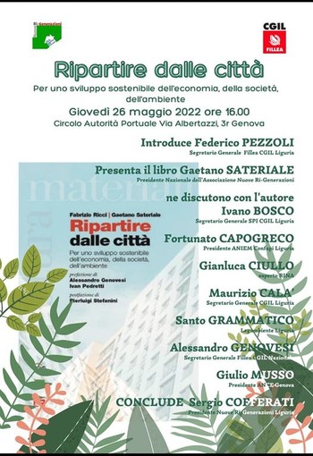 Ripartire dalle città, giovedì la presentazione al Cap di via Albertazzi