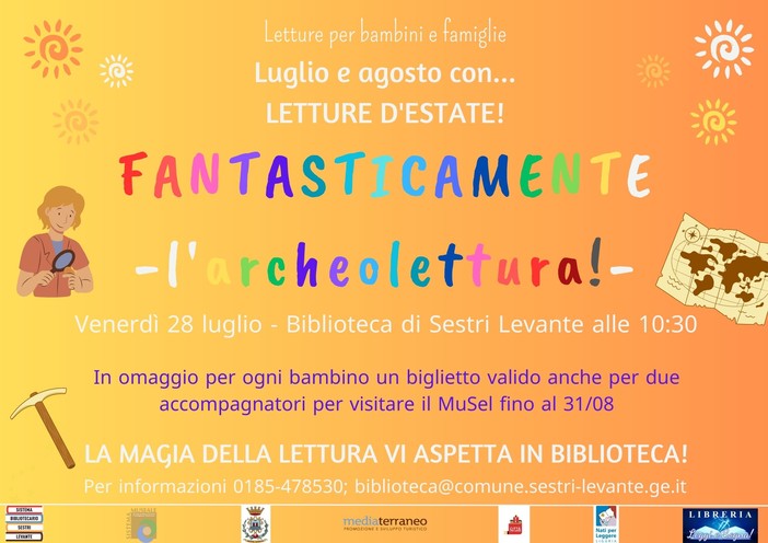 Fantasticamente estate, appuntamento speciale con le Archeoletture Fantasticamente estate, appuntamento speciale con le Archeoletture