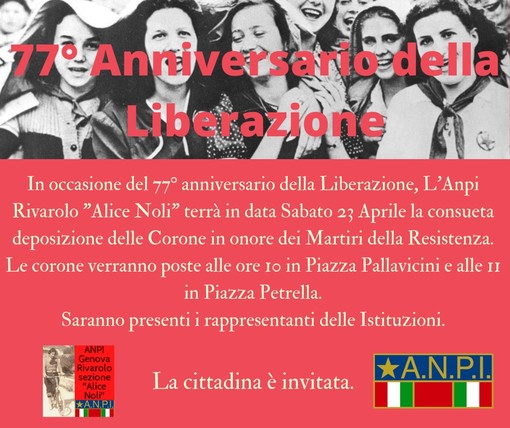 A Rivarolo il 25 Aprile viene celebrato nel nome di Alice Noli, donna partigiana eroica, di grande fede e coraggio