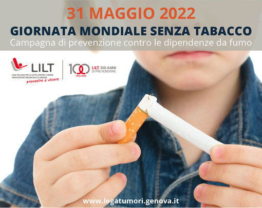 Il 31 maggio si celebra la Giornata Mondiale senza Tabacco, le iniziative della Lilt Genova