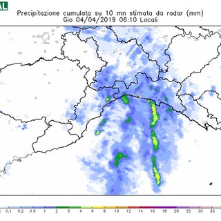 Allerta meteo gialla fino alle 15,00: situazione attuale e previsioni dell'Arpal