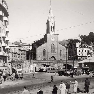 Una foto storica del quartiere di Dinegro a Genova che si avvia a cambiare nome