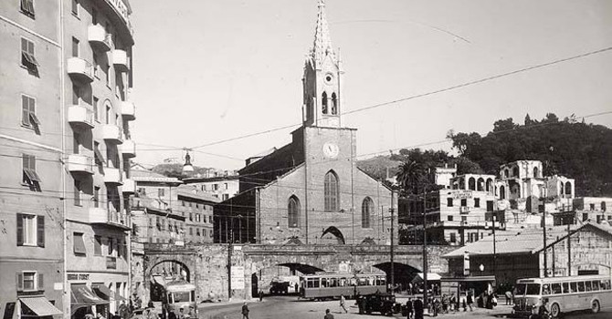 Una foto storica del quartiere di Dinegro a Genova che si avvia a cambiare nome Una foto storica del quartiere di Dinegro a Genova che si avvia a cambiare nome