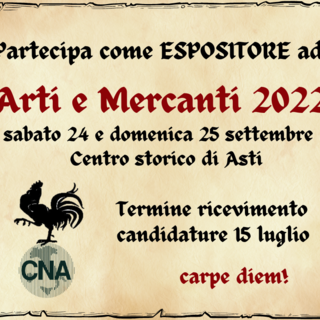 Aperte le iscrizioni ad Arti e Mercanti di Asti: partecipa come espositore!