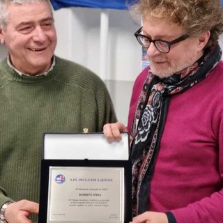 L’Associazione dei Lucani di Cornigliano premia il direttore generale AMIU Roberto Spera