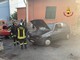 Quinto: auto prende fuoco, intervento dei pompieri