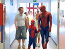 Mattia 'Spiderman' Villardita e Alfa al Gaslini Mattia 'Spiderman' Villardita e Alfa al Gaslini