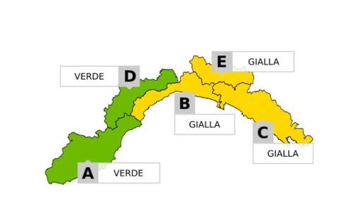 Maltempo in Liguria, diramata l'allerta gialla per temporali sul Centro Levante