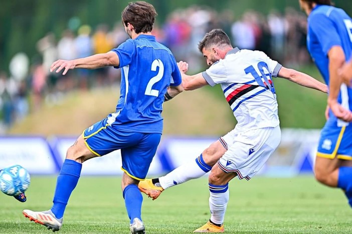 Borini in azione nell'amichevole di Livigno (foto U.C. Sampdoria)