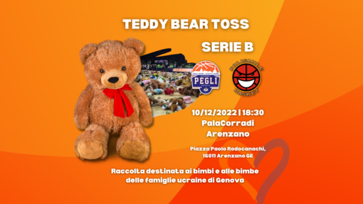 Basket Pegli: Teddy Bear Toss per le famiglie ucraine arrivate in Liguria