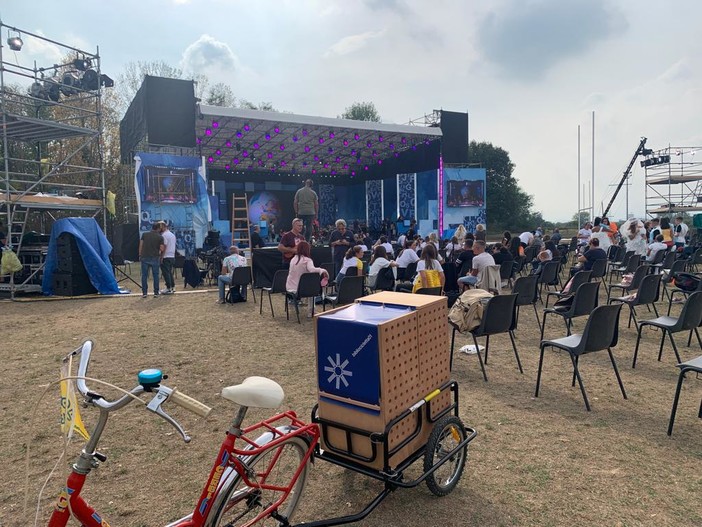 La ‘Bibliocicletta’ ideata dall’IC Rapallo Zoagli inaugura l’anno scolastico con Mattarella e il ministro Bianchi