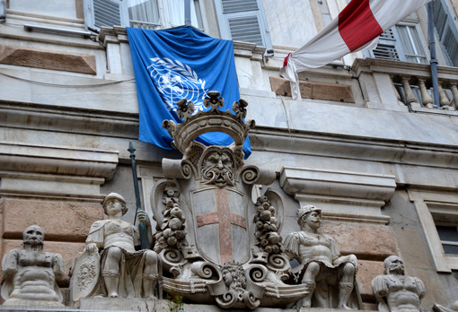 A Palazzo Tursi esposta la bandiera ONU per la giornata delle Nazioni Unite A Palazzo Tursi esposta la bandiera ONU per la giornata delle Nazioni Unite