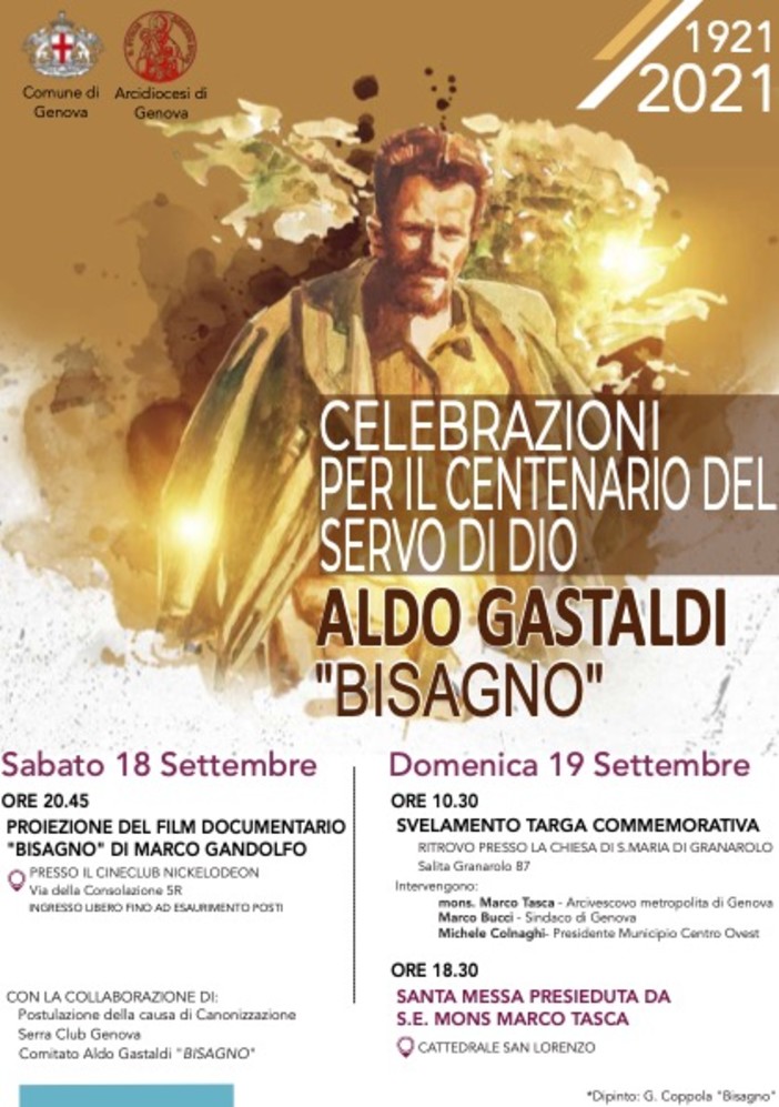 Genova celebra Aldo Gastaldi, il partigiano 'Bisagno', uomo di grande fede e carisma nel centenario della sua nascita Genova celebra Aldo Gastaldi, il partigiano 'Bisagno', uomo di grande fede e carisma nel centenario della sua nascita