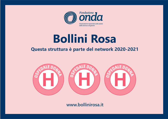Open Week Salute della Donna: dal 20 al 26 aprile anche la Liguria apre le porte degli ospedali con i bollini rosa della fondazione onda