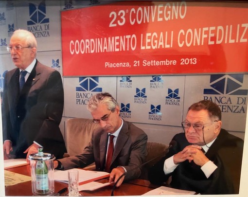 Corrado Sforza Fogliani (primo a sinistra) Corrado Sforza Fogliani (primo a sinistra)