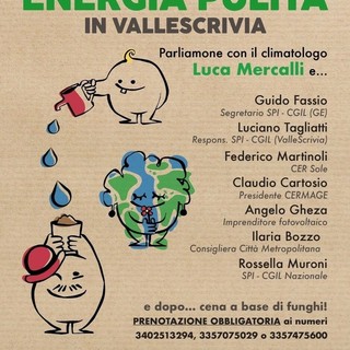 Valle Scrivia, transizione energetica e comunità rinnovabili: a Busalla il convegno Spi Cgil con il climatologo Mercalli Valle Scrivia, transizione energetica e comunità rinnovabili: a Busalla il convegno Spi Cgil con il climatologo Mercalli
