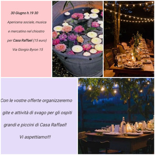 Albaro, ecco servito l’apericena per Casa Raphael