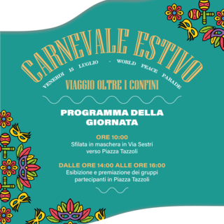 Giostracarnevale: il carnevale estivo delle culture in scena a Sestri Ponente con la Giostra della Fantasia