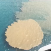 La chiazza in mare davanti a Quinto