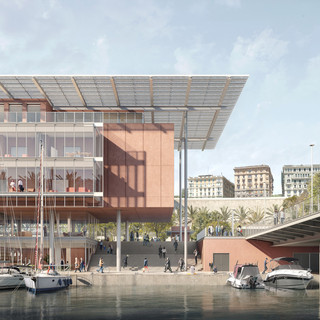 Un render del futuro Centro del Mare progettato da Renzo Piano