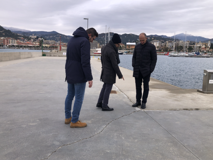 Chiavari, banchina chiusa a causa di alcune crepe: oggi sopralluogo del sindaco Messuti