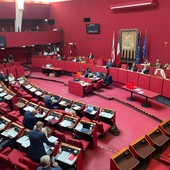 La Sala Rossa, sede del consiglio comunale di Genova