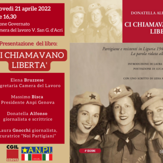 “Ci chiamavano libertà”, giovedì la presentazione della nuova edizione del libro di Donatella Alfonso