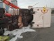 Camion ribaltato: concluse le operazioni di bonifica (VIDEO)