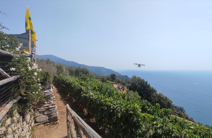 Gemellaggio Langhe-Cinque Terre per svolta green coi droni Gemellaggio Langhe-Cinque Terre per svolta green coi droni