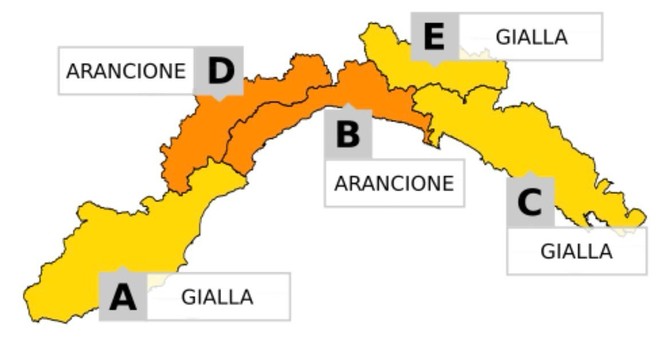 Maltempo, prolungata l'allerta: arancione sul centro-ponente nella notte tra sabato e domenica