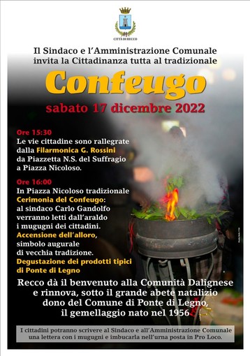 Torna il Confeugo a Recco, la tradizionale accensione del ramo di alloro in segno di augurio Torna il Confeugo a Recco, la tradizionale accensione del ramo di alloro in segno di augurio