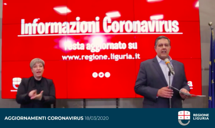 Coronavirus, l'accorato appello del presidente Toti: &quot;Giornate cruciali: stiamo a casa, ne va di decine e decine di vite&quot; (VIDEO)