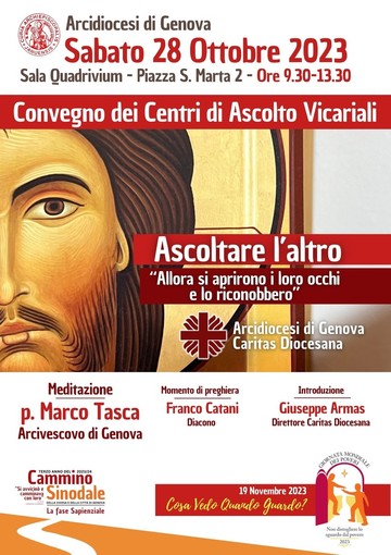 "Ascoltare l'altro. Allora si aprirono i loro occhi e lo riconobbero", il convegno sabato alla Sala Quadrivium