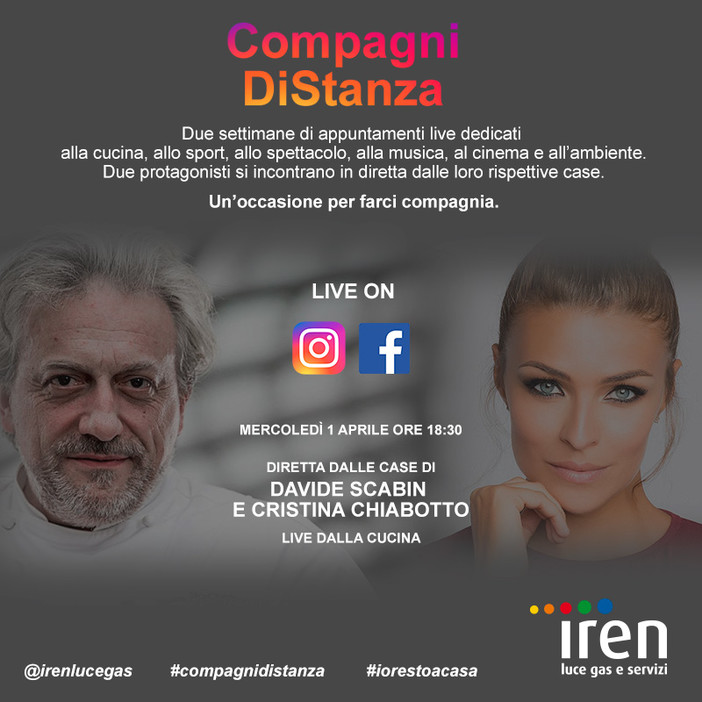 Compagni Di Stanza, 6 eventi social di Iren luce gas e servizi che terranno compagnia al popolo del web