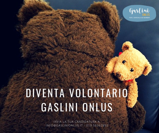 Al via la campagna dell’Associazione Gaslini Onlus per ampliare la squadra dei volontari