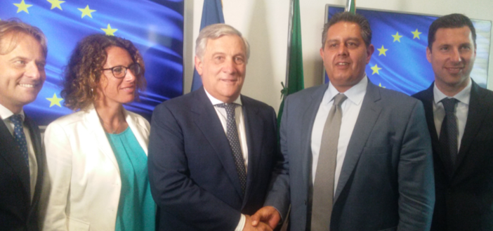 Visita istituzionale del presidente del Parlamento Europeo Tajani. Toti: “Piu’ autonomia per le Regioni” Visita istituzionale del presidente del Parlamento Europeo Tajani. Toti: “Piu’ autonomia per le Regioni”