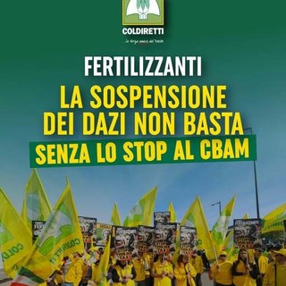 Agricoltura, l'allarme di Coldiretti Liguria: "Sui fertilizzanti la sospensione dei dazi non basta, serve lo stop al Cbam" Agricoltura, l'allarme di Coldiretti Liguria: "Sui fertilizzanti la sospensione dei dazi non basta, serve lo stop al Cbam"