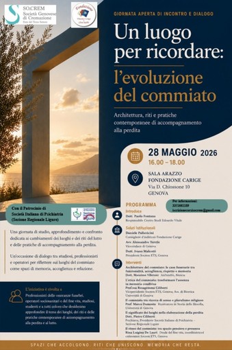 Un convegno per lanciare la prima Casa Funeraria della Liguria (oggi fanalino di coda)