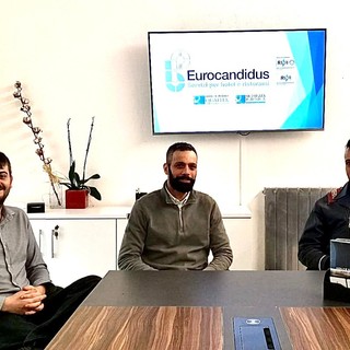 A partire da sinistra Marco Bracco, Marco Gasparo e  Fausto Bracco