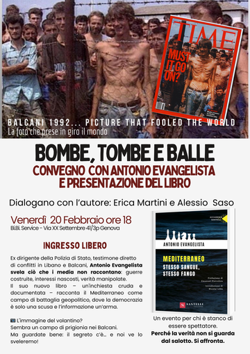“Bombe, tombe e balle”: incontro con Antonio Evangelista su guerre e informazione