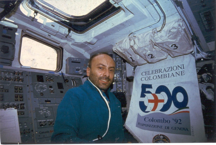 Franco Malerba, astronauta, nel 1992