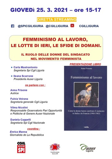 Femminismo al lavoro: giovedì 25 la presentazione online del libro di Anna Frisone